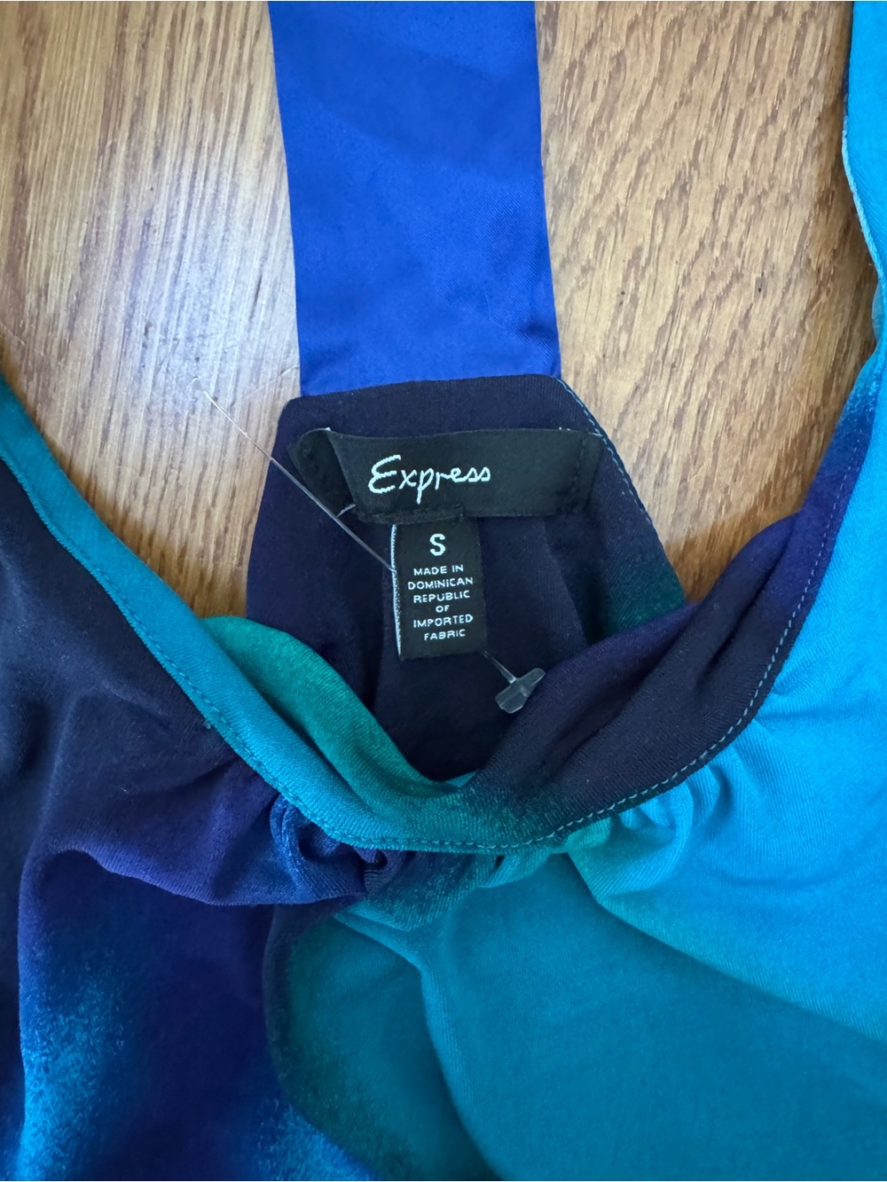 Express Blue & Teal Abstract Racerback Tank - Picture 2 of 3
